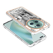 For Honor Magic 5 Pro Electroplating Marble Dual-side IMD Phone Case(Totem Elephant)