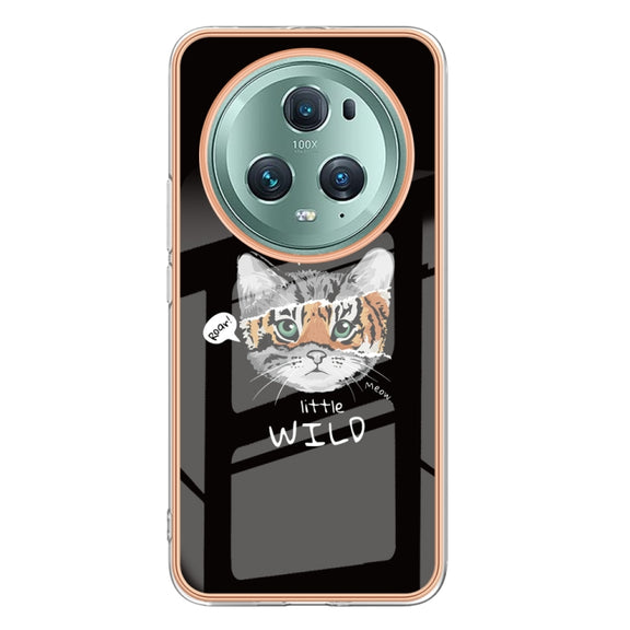 For Honor Magic 5 Pro Electroplating Marble Dual-side IMD Phone Case(Natural Growth)