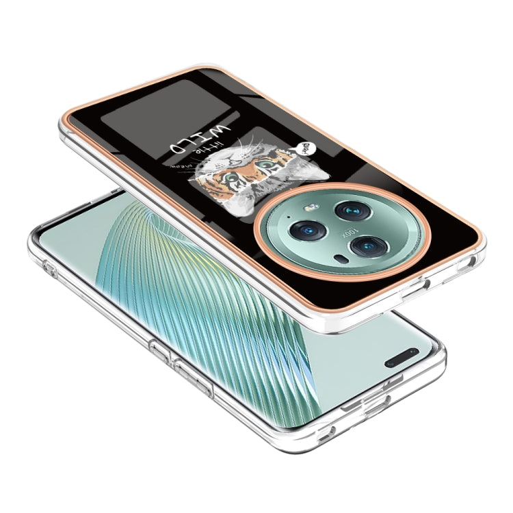 For Honor Magic 5 Pro Electroplating Marble Dual-side IMD Phone Case(Natural Growth)