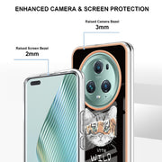 For Honor Magic 5 Pro Electroplating Marble Dual-side IMD Phone Case(Natural Growth)