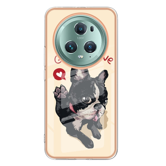 For Honor Magic 5 Pro Electroplating Marble Dual-side IMD Phone Case(Lucky Dog)