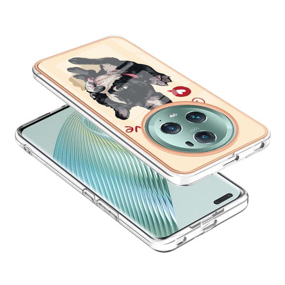 For Honor Magic 5 Pro Electroplating Marble Dual-side IMD Phone Case(Lucky Dog)