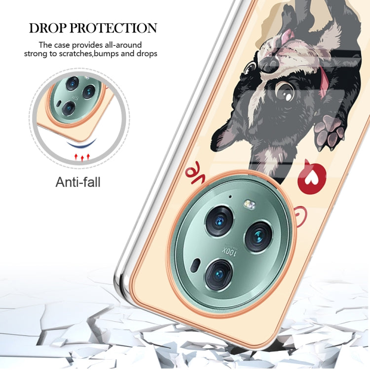 For Honor Magic 5 Pro Electroplating Marble Dual-side IMD Phone Case(Lucky Dog)
