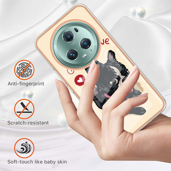 For Honor Magic 5 Pro Electroplating Marble Dual-side IMD Phone Case(Lucky Dog)