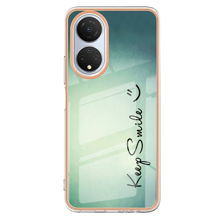 For Honor X7 Electroplating Marble Dual-side IMD Phone Case(Smile)