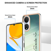 For Honor X7 Electroplating Marble Dual-side IMD Phone Case(Smile)