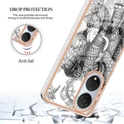 For Honor X7 Electroplating Marble Dual-side IMD Phone Case(Totem Elephant)