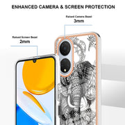 For Honor X7 Electroplating Marble Dual-side IMD Phone Case(Totem Elephant)