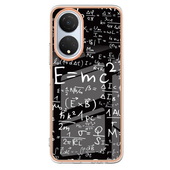 For Honor X7 Electroplating Marble Dual-side IMD Phone Case(Equation)