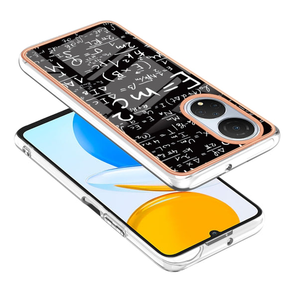 For Honor X7 Electroplating Marble Dual-side IMD Phone Case(Equation)