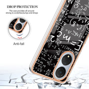 For Honor X7 Electroplating Marble Dual-side IMD Phone Case(Equation)