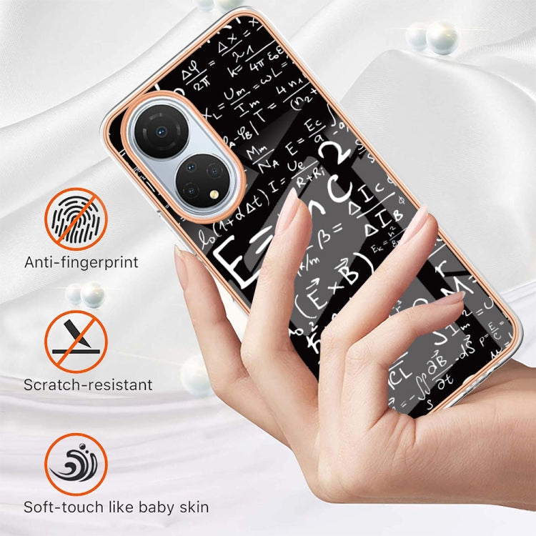 For Honor X7 Electroplating Marble Dual-side IMD Phone Case(Equation)