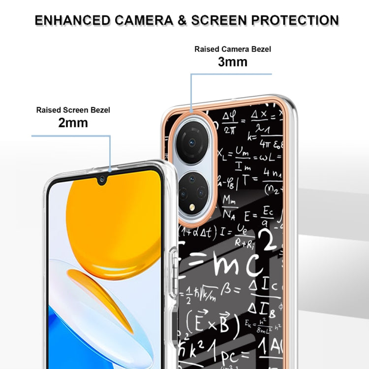 For Honor X7 Electroplating Marble Dual-side IMD Phone Case(Equation)