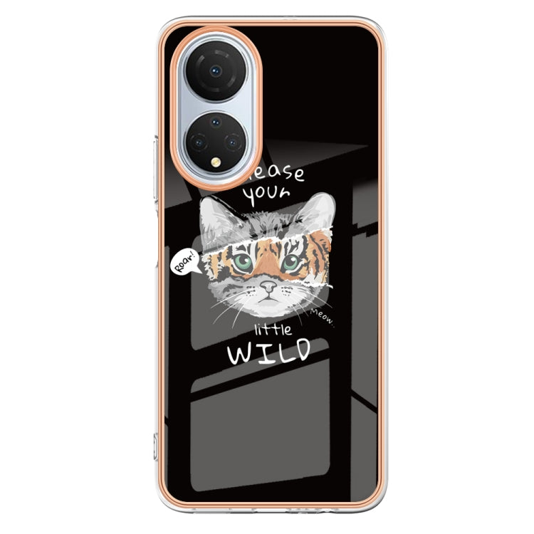 For Honor X7 Electroplating Marble Dual-side IMD Phone Case(Natural Growth)