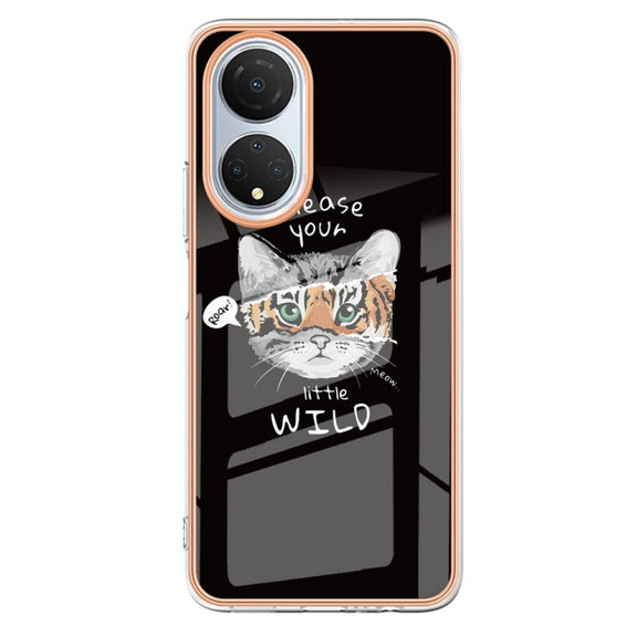 For Honor X7 Electroplating Marble Dual-side IMD Phone Case(Natural Growth)