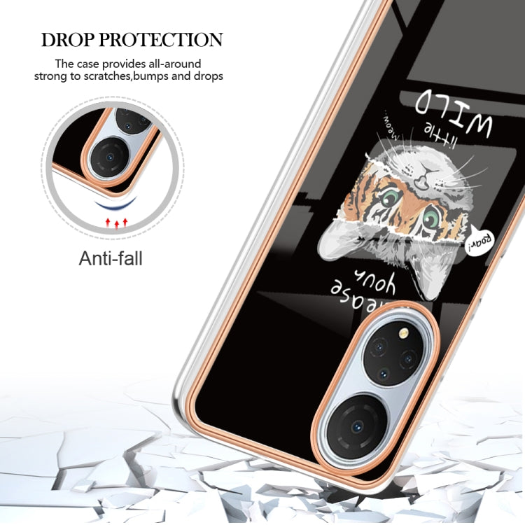 For Honor X7 Electroplating Marble Dual-side IMD Phone Case(Natural Growth)