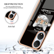 For Honor X7 Electroplating Marble Dual-side IMD Phone Case(Natural Growth)