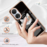 For Honor X7 Electroplating Marble Dual-side IMD Phone Case(Natural Growth)