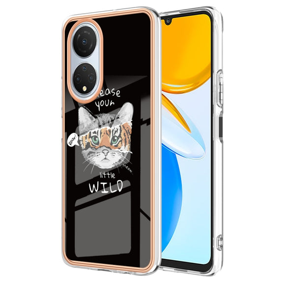 For Honor X7 Electroplating Marble Dual-side IMD Phone Case(Natural Growth)