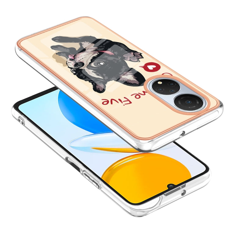 For Honor X7 Electroplating Marble Dual-side IMD Phone Case(Lucky Dog)