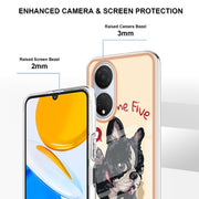 For Honor X7 Electroplating Marble Dual-side IMD Phone Case(Lucky Dog)