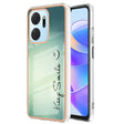 For Honor X7a Electroplating Marble Dual-side IMD Phone Case(Smile) - Honor Cases by PMC TechLife | Online Shopping South Africa | PMC TechLife | Buy Now Pay Later Mobicred