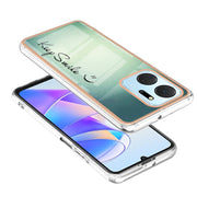 For Honor X7a Electroplating Marble Dual-side IMD Phone Case(Smile)