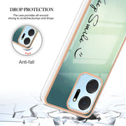 For Honor X7a Electroplating Marble Dual-side IMD Phone Case(Smile)