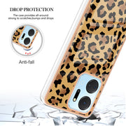 For Honor X7a Electroplating Marble Dual-side IMD Phone Case(Leopard Print)