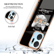 For Honor X7a Electroplating Marble Dual-side IMD Phone Case(Natural Growth)