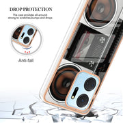 For Honor X7a Electroplating Marble Dual-side IMD Phone Case(Retro Radio)
