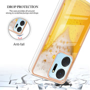 For Honor X7a Electroplating Marble Dual-side IMD Phone Case(Draft Beer)