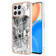 For Honor X8 4G Electroplating Marble Dual-side IMD Phone Case(Totem Elephant) - Honor Cases by PMC TechLife | Online Shopping South Africa | PMC TechLife | Buy Now Pay Later Mobicred