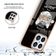 For Honor X8 4G Electroplating Marble Dual-side IMD Phone Case(Natural Growth)