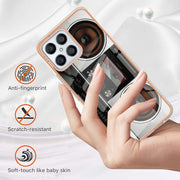 For Honor X8 4G Electroplating Marble Dual-side IMD Phone Case(Retro Radio)
