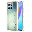 For Honor X8 5G / X6 4G Electroplating Marble Dual-side IMD Phone Case(Smile) - Honor Cases by PMC TechLife | Online Shopping South Africa | PMC TechLife | Buy Now Pay Later Mobicred
