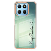 For Honor X8 5G / X6 4G Electroplating Marble Dual-side IMD Phone Case(Smile)