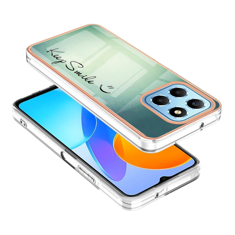 For Honor X8 5G / X6 4G Electroplating Marble Dual-side IMD Phone Case(Smile)