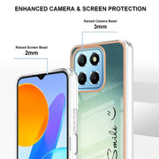 For Honor X8 5G / X6 4G Electroplating Marble Dual-side IMD Phone Case(Smile)