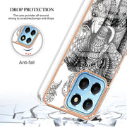For Honor X8 5G / X6 4G Electroplating Marble Dual-side IMD Phone Case(Totem Elephant)