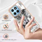For Honor X8 5G / X6 4G Electroplating Marble Dual-side IMD Phone Case(Totem Elephant)