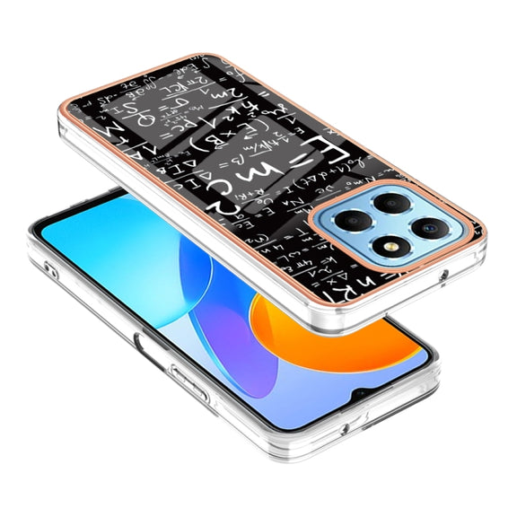 For Honor X8 5G / X6 4G Electroplating Marble Dual-side IMD Phone Case(Equation)