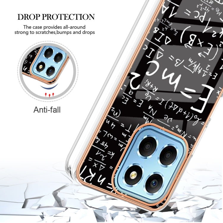 For Honor X8 5G / X6 4G Electroplating Marble Dual-side IMD Phone Case(Equation)