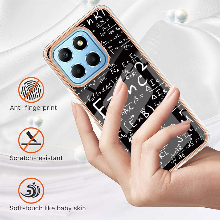 For Honor X8 5G / X6 4G Electroplating Marble Dual-side IMD Phone Case(Equation)