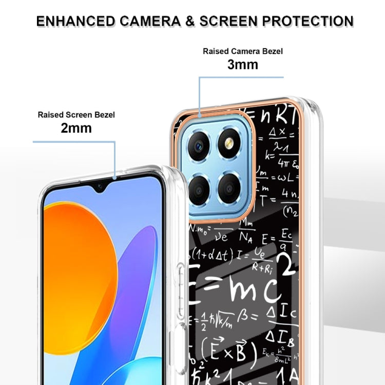 For Honor X8 5G / X6 4G Electroplating Marble Dual-side IMD Phone Case(Equation)