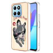 For Honor X8 5G / X6 4G Electroplating Marble Dual-side IMD Phone Case(Lucky Dog)