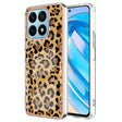 For Honor X8a Electroplating Marble Dual-side IMD Phone Case(Leopard Print) - Honor Cases by PMC TechLife | Online Shopping South Africa | PMC TechLife | Buy Now Pay Later Mobicred