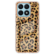 For Honor X8a Electroplating Marble Dual-side IMD Phone Case(Leopard Print)