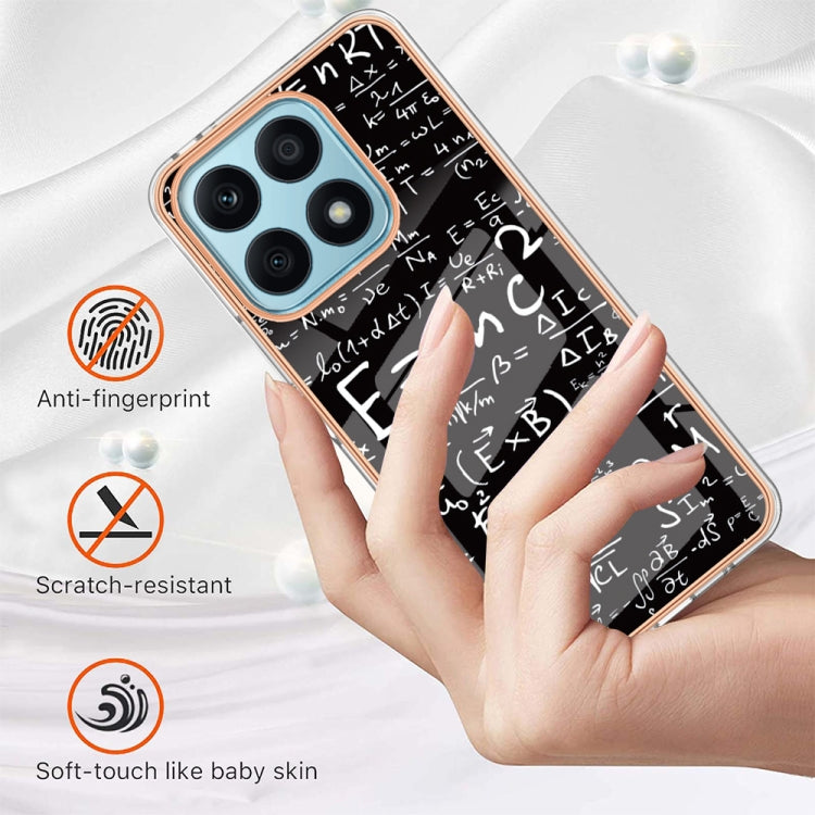 For Honor X8a Electroplating Marble Dual-side IMD Phone Case(Equation)