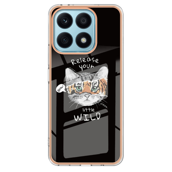 For Honor X8a Electroplating Marble Dual-side IMD Phone Case(Natural Growth)